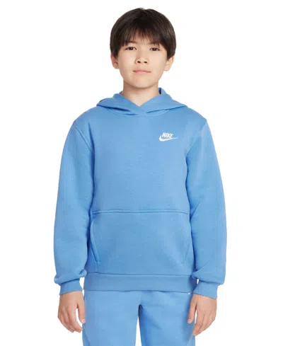 Nike Sportswear Big Kids Club Fleece Pullover Hoodie In Blue