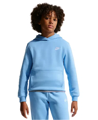 Nike Sportswear Big Kids Club Fleece Pullover Hoodie In Blue