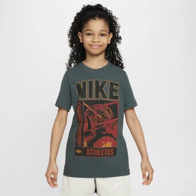 Nike Sportswear Big Kids' Crew-neck T-shirt In Green