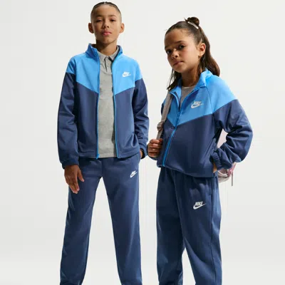 Nike Sportswear Big Kids' Dri-fit Tracksuit In Blue