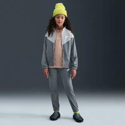 Nike Sportswear Big Kids' Dri-fit Tracksuit In Gray