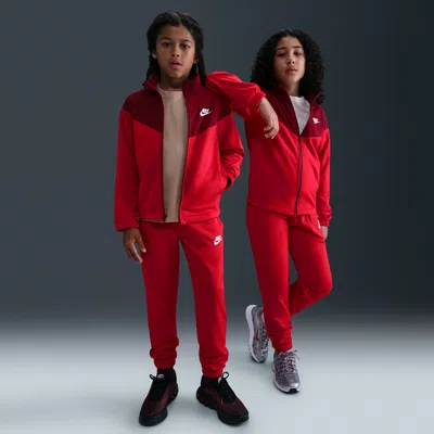 Nike Sportswear Big Kids' Dri-fit Tracksuit In Red