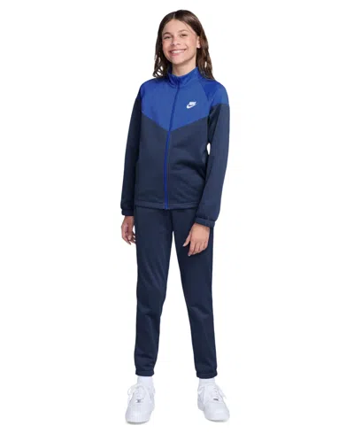 Nike Sportswear Big Kids Dri-fit Tracksuit, 2 Piece Set In Blue
