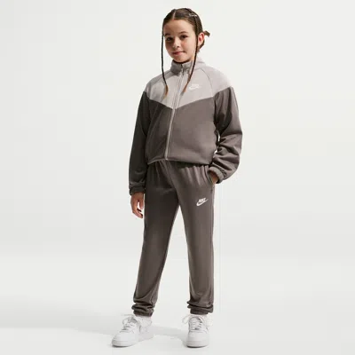 Nike Sportswear Big Kids' Dri-fit Tracksuit In Gray