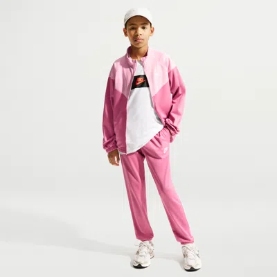 Nike Sportswear Big Kids' Dri-fit Tracksuit In Pink