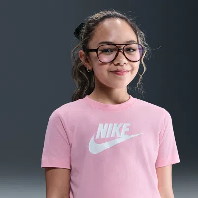 Nike Sportswear Big Kids' (girls') Cropped T-shirt In Pink