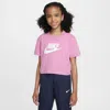 Nike Sportswear Big Kids' (girls') Cropped T-shirt In Pink