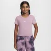 Nike Sportswear Big Kids' (girls') Cropped T-shirt In Purple