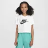 Nike Sportswear Big Kids' (girls') Cropped T-shirt In White