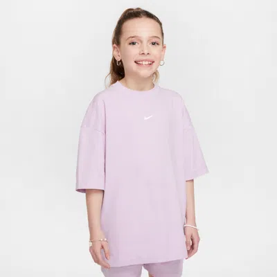 Nike Sportswear Big Kids' (girls') Oversized T-shirt In Purple