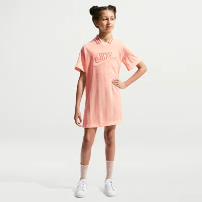 Nike Sportswear Big Kids' (girls') Short-sleeve Jersey Dress In Pink