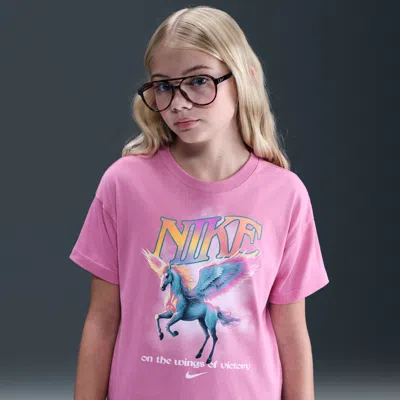 Nike Sportswear Big Kids' (girls') T-shirt In Blue