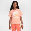 Nike Sportswear Big Kids' (girls') T-shirt In Orange