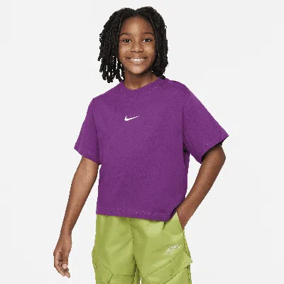 Nike Sportswear Big Kids' (girls') T-shirt In Purple