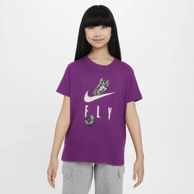 Nike Sportswear Big Kids' (girls') T-shirt In Purple