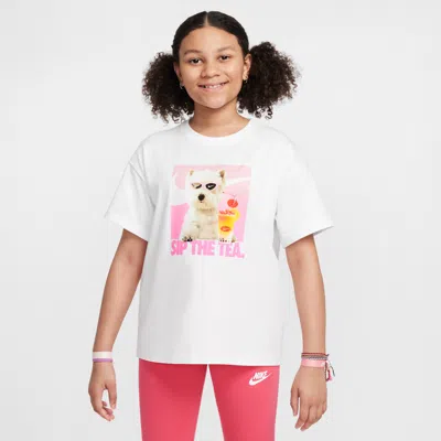 Nike Sportswear Big Kids' (girls') T-shirt In White