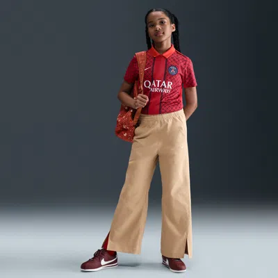Nike Sportswear Big Kids' (girls') Woven Wide-leg Pants In Neutral