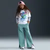 Nike Sportswear Big Kids' (girls') Woven Wide-leg Pants In Green