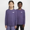 Nike Sportswear Big Kids' Long-sleeve T-shirt In Purple