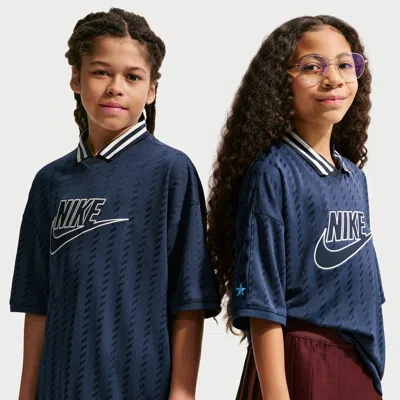 Nike Sportswear Big Kids' Short-sleeve Jersey In Blue