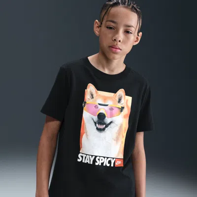 Nike Sportswear Big Kids' T-shirt In Black