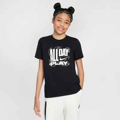 Nike Sportswear Big Kids' T-shirt In Black