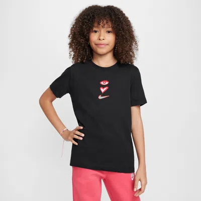 Nike Sportswear Big Kids' T-shirt In Black