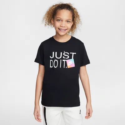 Nike Sportswear Big Kids' T-shirt In Black