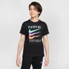 Nike Sportswear Big Kids' T-shirt In Black