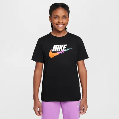 Nike Sportswear Big Kids' T-shirt In Black