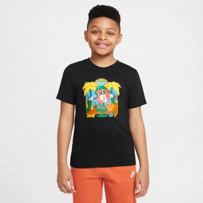 Nike Sportswear Big Kids' T-shirt In Black