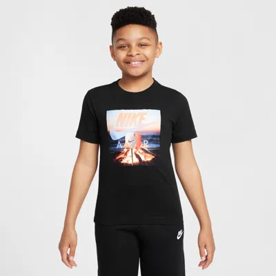 Nike Sportswear Big Kids' T-shirt In Black