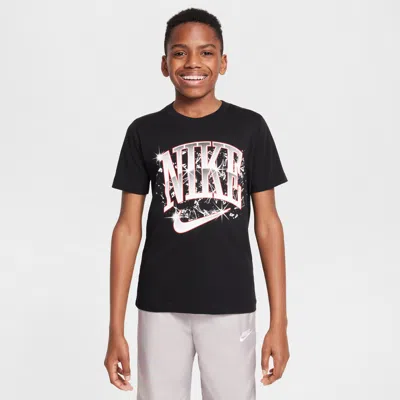Nike Sportswear Big Kids' T-shirt In Black