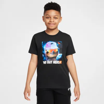 Nike Sportswear Big Kids' T-shirt In Black