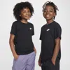 Nike Sportswear Big Kids' T-shirt In Black