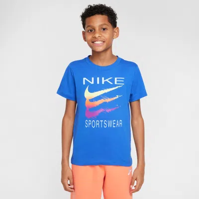 Nike Sportswear Big Kids' T-shirt In Blue