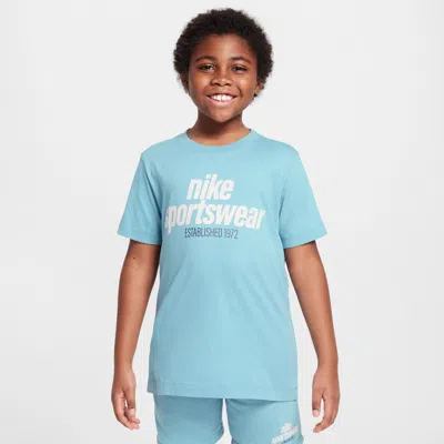 Nike Sportswear Big Kids' T-shirt In Blue