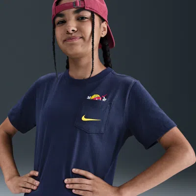 Nike Sportswear Big Kids' T-shirt In Blue