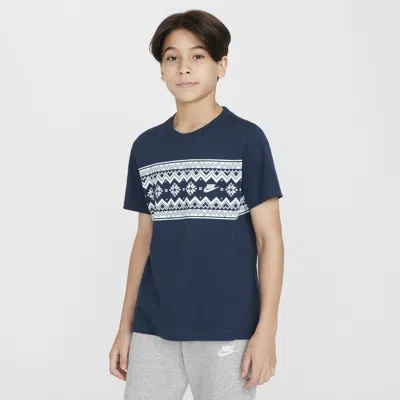 Nike Sportswear Big Kids' T-shirt In Blue