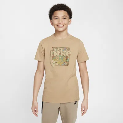 Nike Sportswear Big Kids' T-shirt In Brown