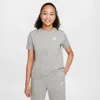 Nike Sportswear Big Kids' T-shirt (extended Size) In Gray