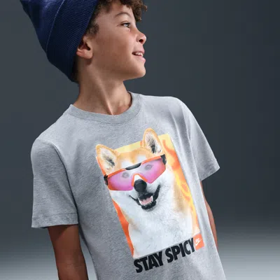 Nike Sportswear Big Kids' T-shirt In Gray