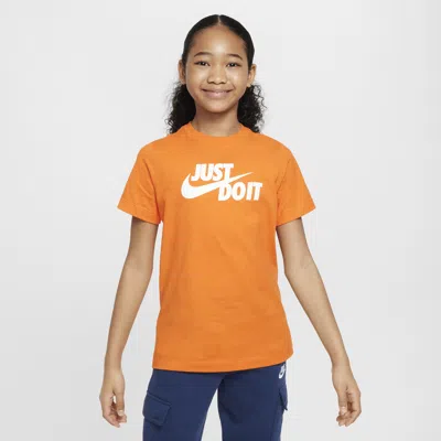 Nike Sportswear Big Kids' T-shirt In Orange