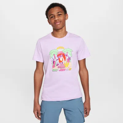 Nike Sportswear Big Kids' T-shirt In Purple