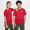 Nike Sportswear Big Kids' T-shirt In Red