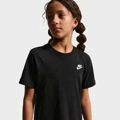 Nike Sportswear T-shirt (little Kid/big Kid) Kid's Clothing Black 1 : Sm (8 Big Kid), Cotton