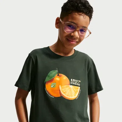Nike Big Kid Unisex Crew Neck Short Sleeve Regular Fit Graphic T-shirt In Green