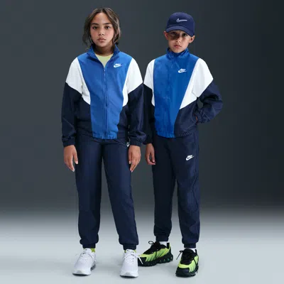 Nike Sportswear Big Kids' Woven Tracksuit In Blue
