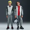 Nike Sportswear Big Kids' Woven Tracksuit In Gray