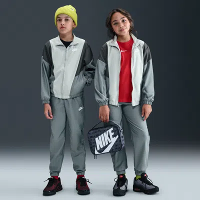 Nike Sportswear Big Kids' Woven Tracksuit In Gray